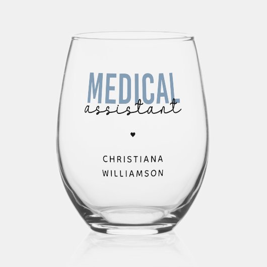 Aangepaste medische assistent | Klinische assisten Wijnglas Zonder Voet (Voorkant)