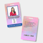 Aangepaste medische foto logo barcode ID-kaart Badge (Voor- en achterkant)