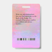 Aangepaste medische foto logo barcode ID-kaart Badge (Achterkant)