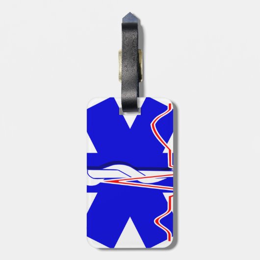 Aangepaste medische identificatie noodwaarschuwing bagagelabel (Achterkant verticaal)