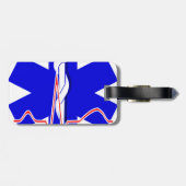 Aangepaste medische identificatie noodwaarschuwing bagagelabel (Achterkant horizontaal)