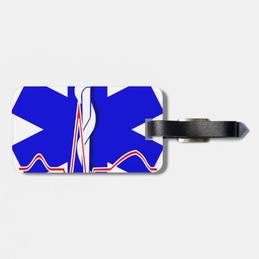 Aangepaste medische identificatie noodwaarschuwing bagagelabel (Achterkant horizontaal)