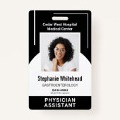 Aangepaste medische medewerker foto-ID zwart Badge (Voorkant)