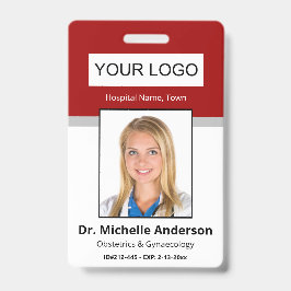 Aangepaste medische Professional Red Photo Identit Badge
