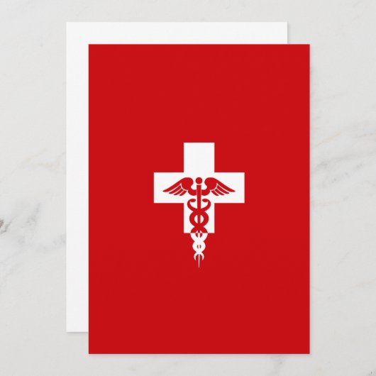 Aangepaste medische professionele uitnodiging (Voorkant / Achterkant)