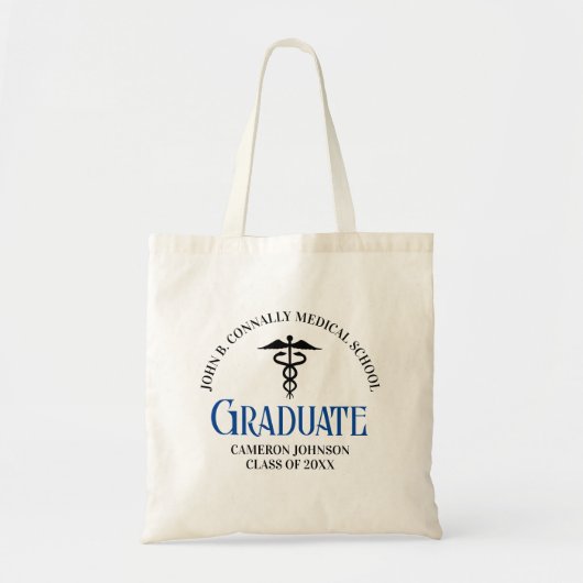 Aangepaste Medische School Afstuderen Herdenking Tote Bag (Voorkant)