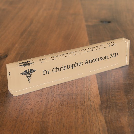 Aangepaste medische school dokter afstuderen naambordje (Zijkant)