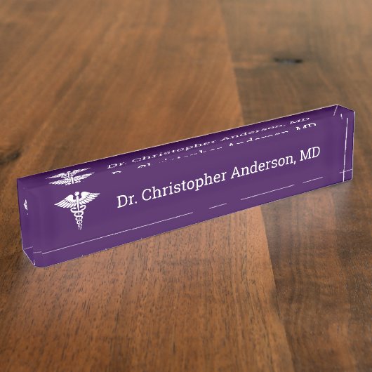 Aangepaste medische school dokter afstuderen naambordje (Zijkant)