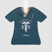 Aangepaste medische scrub boven verpleegkundig Afs Ornament (achterkant)