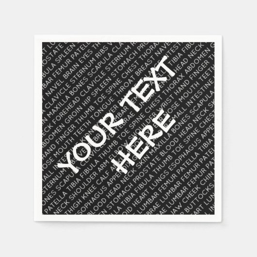 Aangepaste medische terminologie servetten (Voorkant)