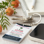 Aangepaste medische waarschuwing Noodsituatie Cont Sleutelhanger (Voorkant Rechts)