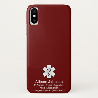 Aangepaste medische waarschuwing Telefoon Case-Mate iPhone Case