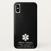 Aangepaste medische waarschuwing Telefoon Case-Mate iPhone Case (Achterkant)