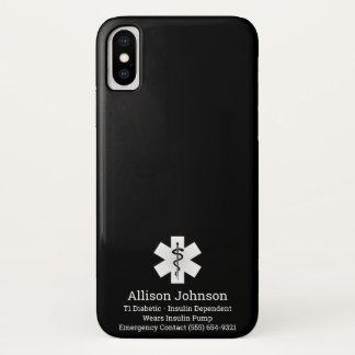 Aangepaste medische waarschuwing Telefoon Case-Mate iPhone Case
