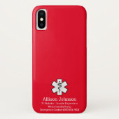 Aangepaste medische waarschuwing Telefoon Case-Mate iPhone Case (Achterkant)