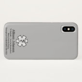 Aangepaste medische waarschuwing Telefoon Case-Mate iPhone Case (Achterkant (horizontaal))