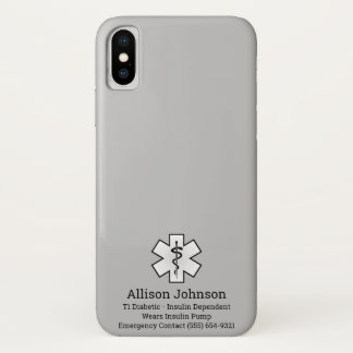 Aangepaste medische waarschuwing Telefoon Case-Mate iPhone Case