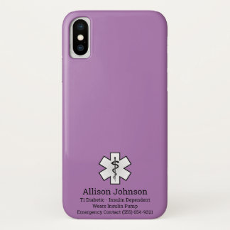 Aangepaste medische waarschuwing Telefoon Case-Mate iPhone Case