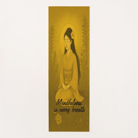 Aangepaste Meditatie Kunst Mindfulness Zen Brown Yogamat (Voorkant)