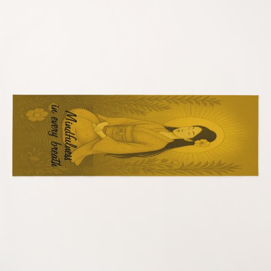 Aangepaste Meditatie Kunst Mindfulness Zen Brown Yogamat