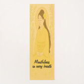 Aangepaste Meditatie Kunst Mindfulness Zen Geel Yogamat (Voorkant)