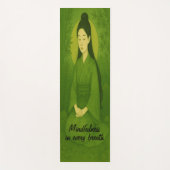 Aangepaste Meditatie Kunst Mindfulness Zen Groen Yogamat (Voorkant)