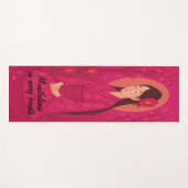 Aangepaste Meditatie Kunst Mindfulness Zen Magenta Yogamat (Voorkant (horizontaal))