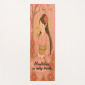 Aangepaste Meditatie Kunst Mindfulness Zen Roze Yogamat (Voorkant)