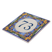 Aangepaste mediterraan majolica-adres tegeltje (Zijkant)