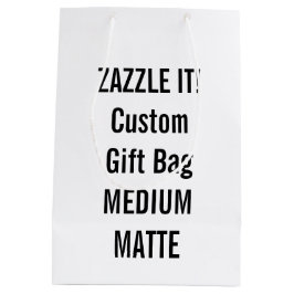 Aangepaste MEDIUM MATTE Gift Bag Blank Sjabloon Cadeauzakje