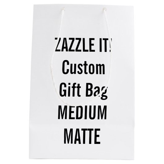 Aangepaste MEDIUM MATTE Gift Bag Blank Sjabloon Cadeauzakje (Achterkant)