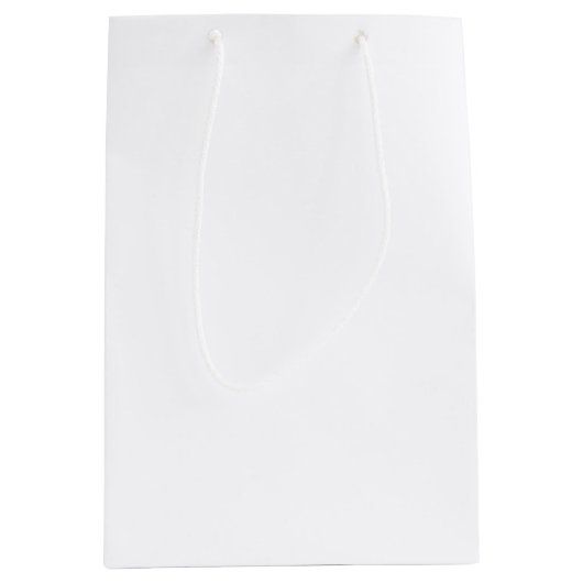 Aangepaste MEDIUM MATTE Gift Bag Blank Sjabloon Medium Cadeauzakje (Voorkant)