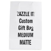 Aangepaste MEDIUM MATTE Gift Bag Blank Sjabloon Medium Cadeauzakje (Achterkant)