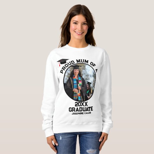 Aangepaste medium van een Afstuderen foto Trui (Voorkant volledig)