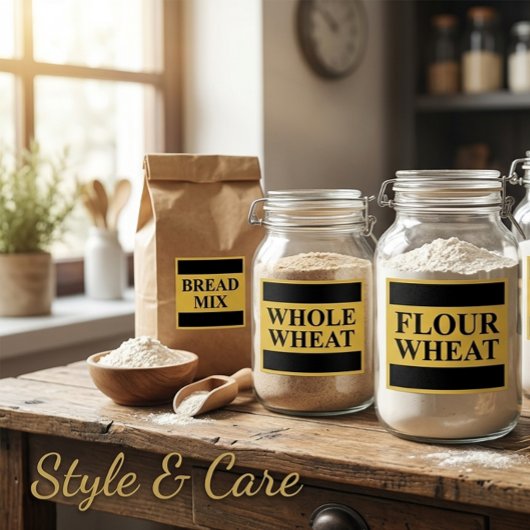 Aangepaste MEEL opslagcontainer label voor de keuk Voedselcontainer Etiket
