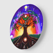 Aangepaste, meerkleurige, beschilderde levensstruc grote klok (Hoek)