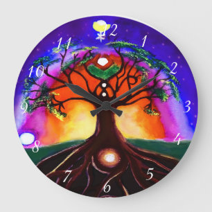 Aangepaste, meerkleurige, beschilderde levensstruc grote klok