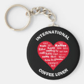 Aangepaste meertalige KOFFIE-LOVER Sleutelhanger (Voorkant)