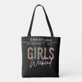 Aangepaste meiden Weekend Cheetah Print Girls trip Tote Bag (Achterkant)