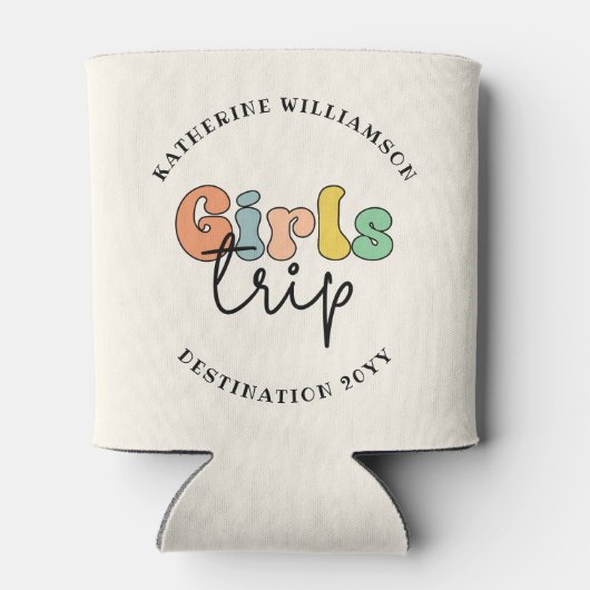 Aangepaste Meidenreis | Cute meiden weekend vakant Blikjeskoeler (Achterkant)