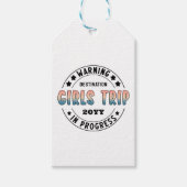 Aangepaste Meidenreis in Uitvoering Gradiënt Grapp Cadeaulabel (Voorkant)