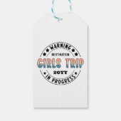 Aangepaste Meidenreis in Uitvoering Gradiënt Grapp Cadeaulabel (Achterkant)