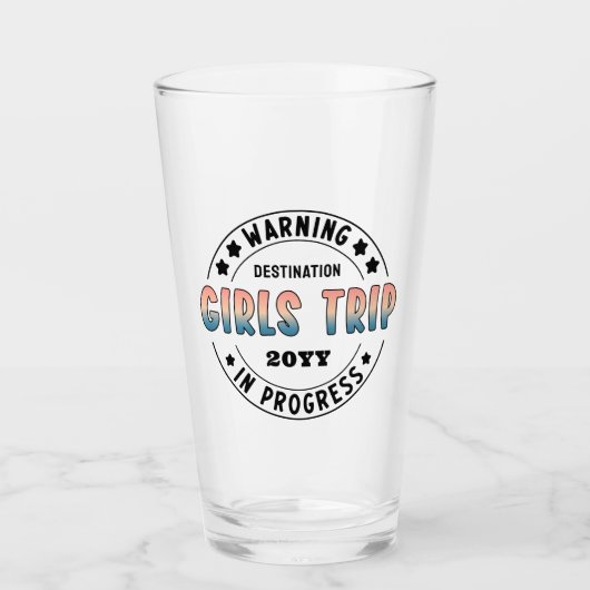 Aangepaste Meidenreis in Uitvoering Gradiënt Grapp Glas (Voorkant)