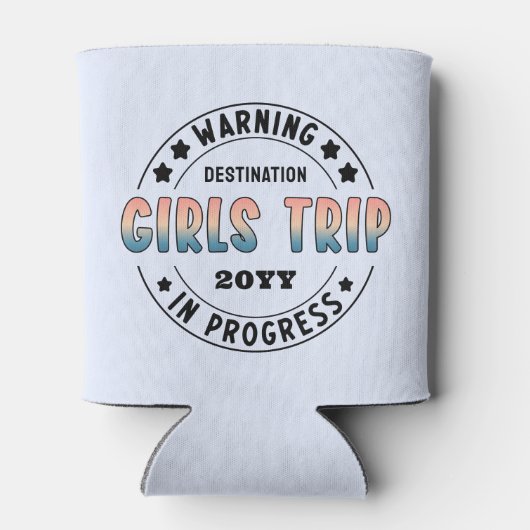 Aangepaste Meidenreis in Uitvoering Verlopen Grapp Blikjeskoeler (Achterkant)