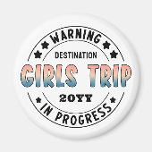 Aangepaste Meidenreis in Uitvoering Verlopen Grapp Magneet (Voorkant)