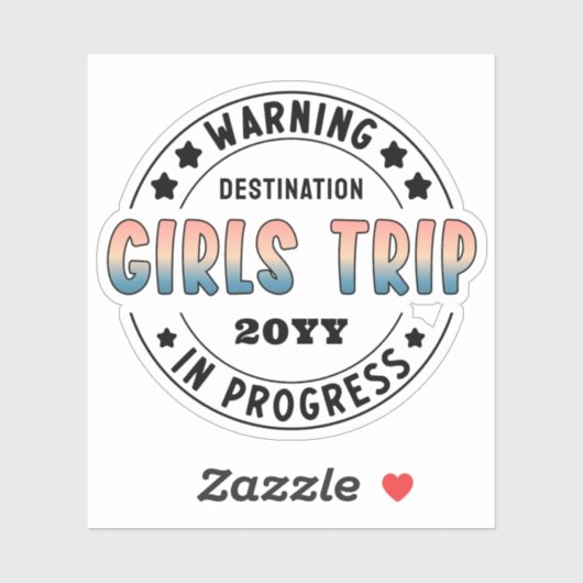 Aangepaste Meidenreis in Uitvoering Verlopen Grapp Sticker (Vel)