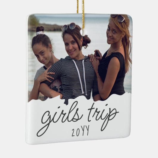 Aangepaste meidenreis | Meisweekend Getaway Souven Keramisch Ornament (Rechts)