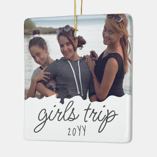 Aangepaste meidenreis | Meisweekend Getaway Souven Keramisch Ornament (Links)