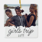 Aangepaste meidenreis | Meisweekend Getaway Souven Keramisch Ornament (Voorkant)