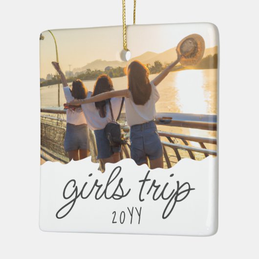 Aangepaste meidenreis | Meisweekend Getaway Souven Keramisch Ornament (Links)